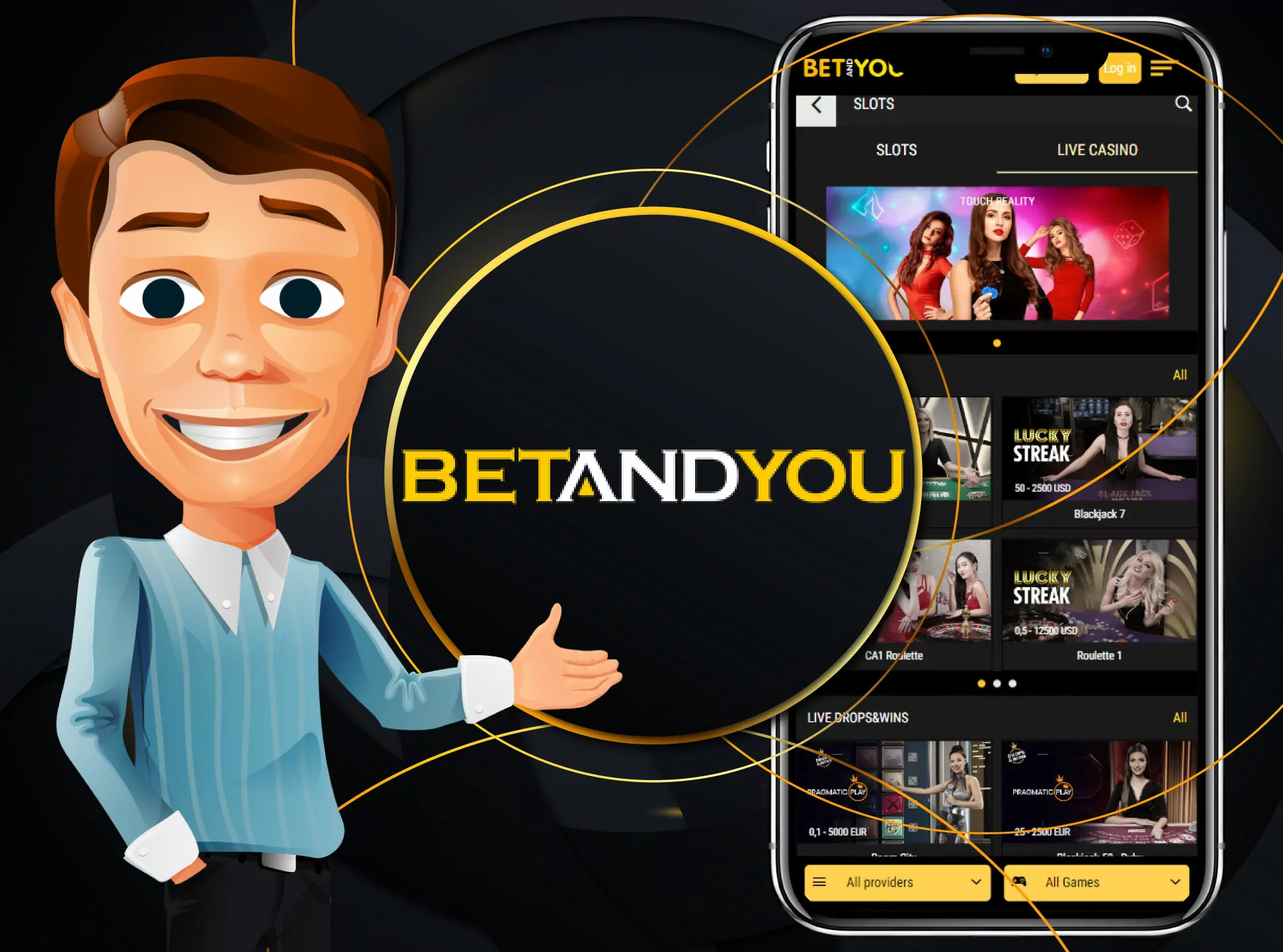 Play your favourite casino games in any place.