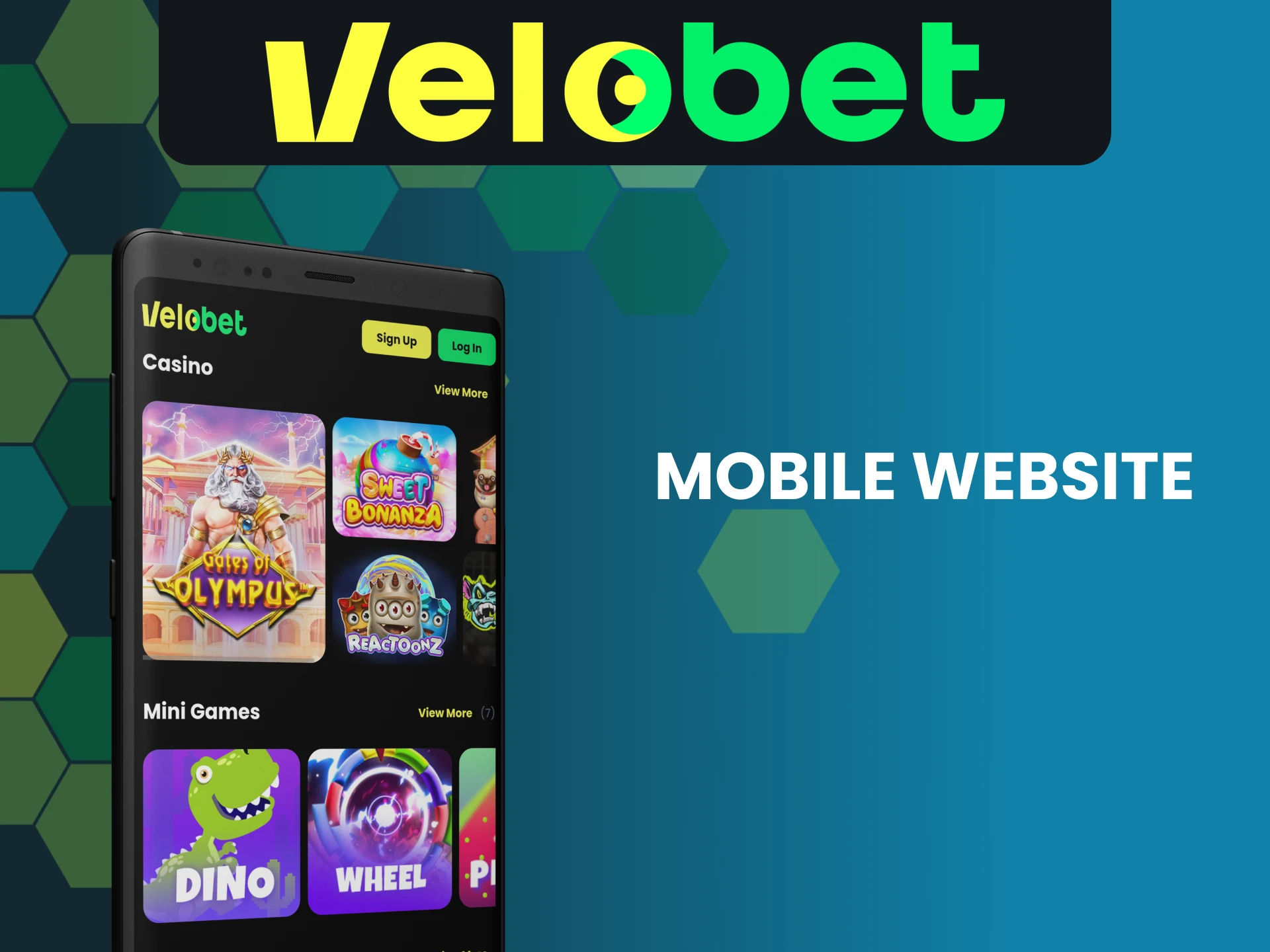 Visit the mobile version of the Velobet website.