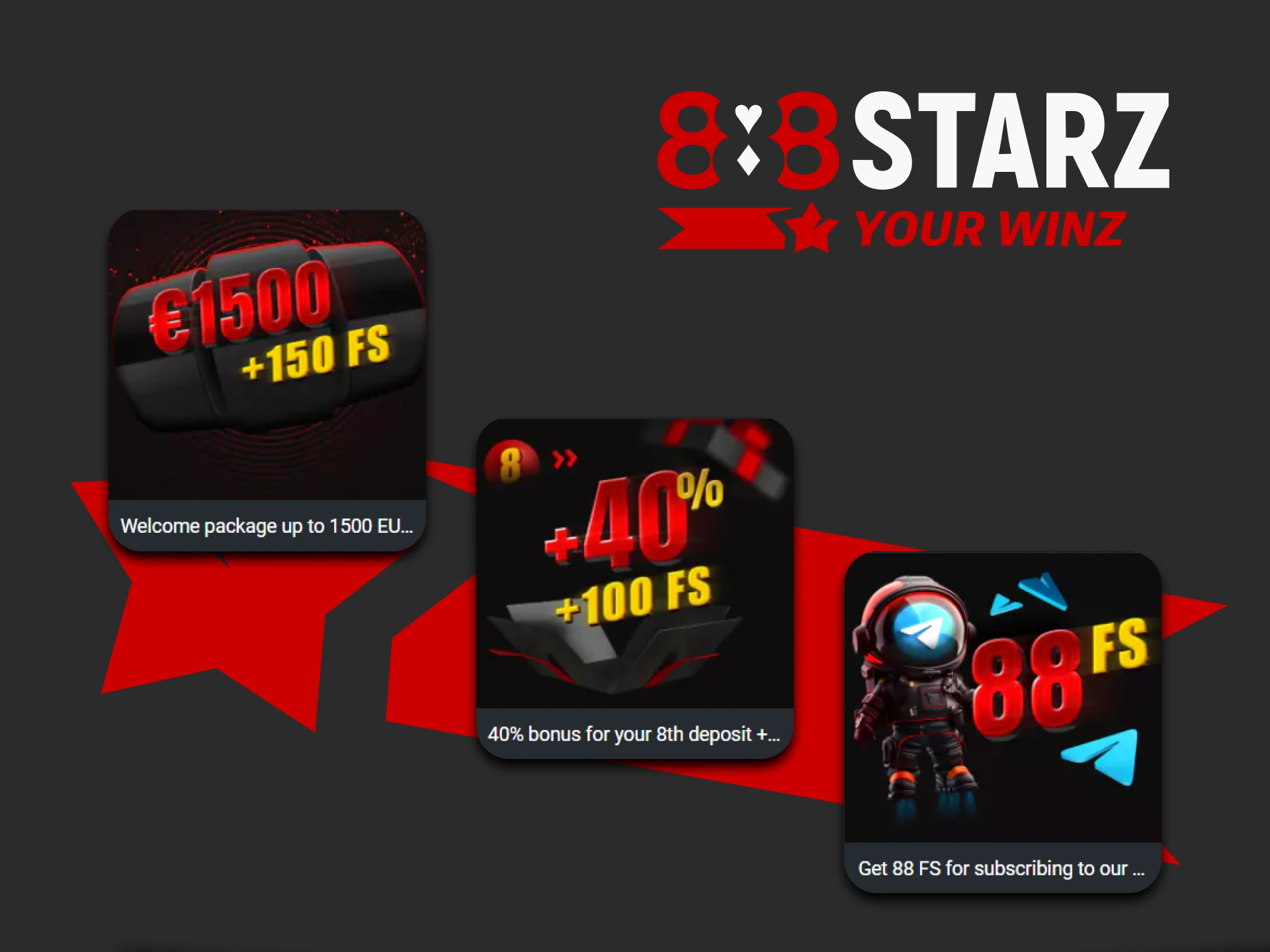 888starz is giving free spins to casino players.