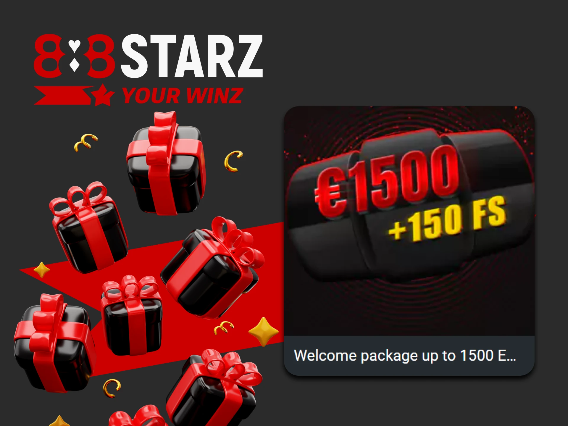 888starz gives a welcome bonus to new users.