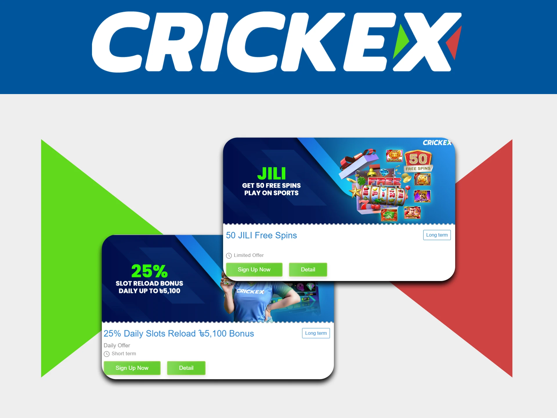 Use free spins on the Crickex website.