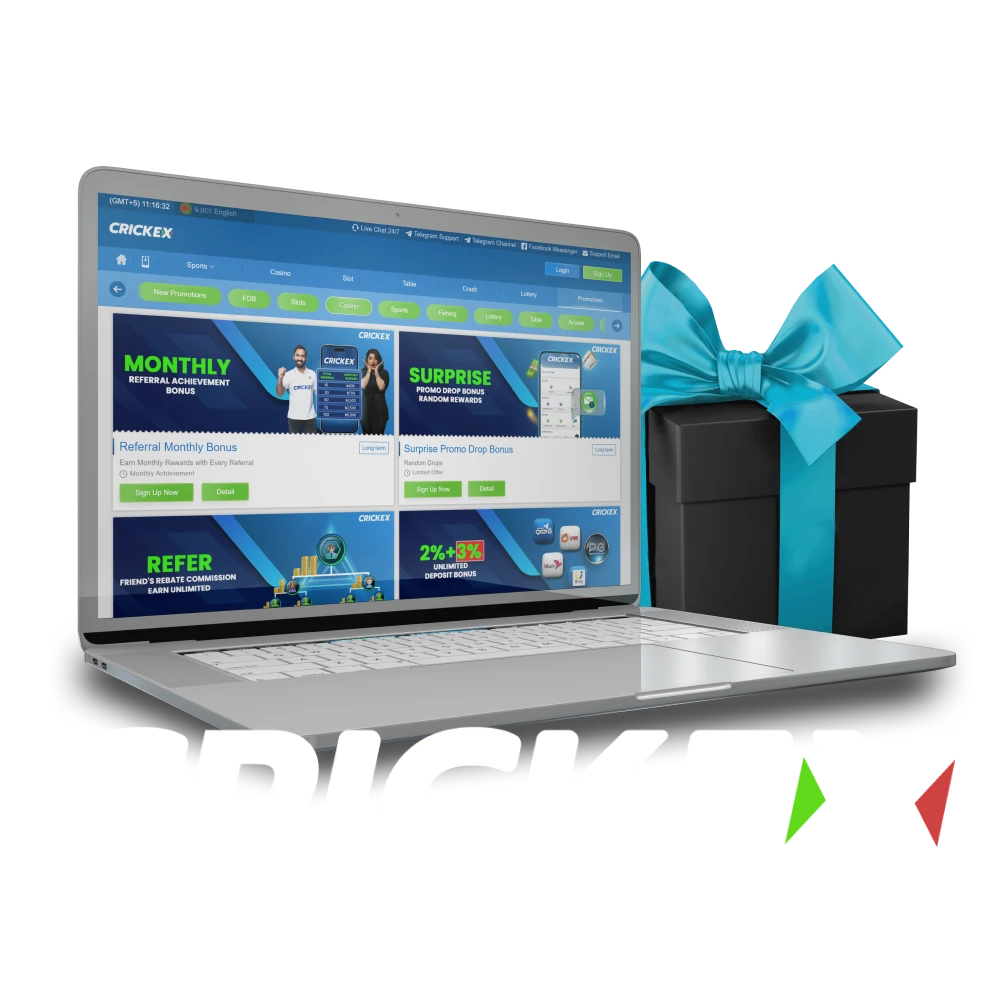 Learn all the information about bonuses from Crickex.