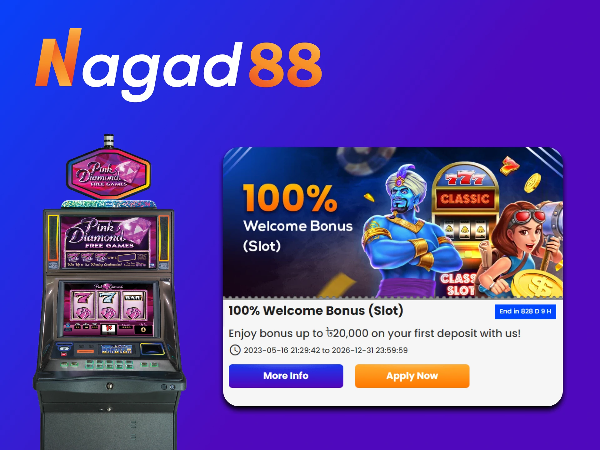 Get a welcome bonus from Nagad88.