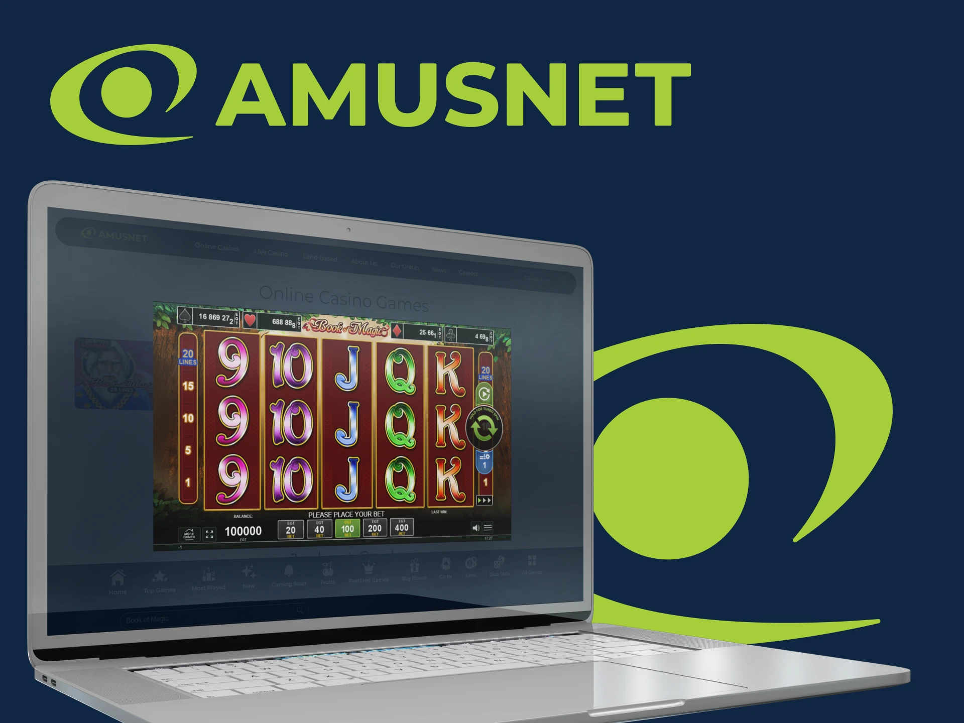 Amusnet has a variety of slot games.