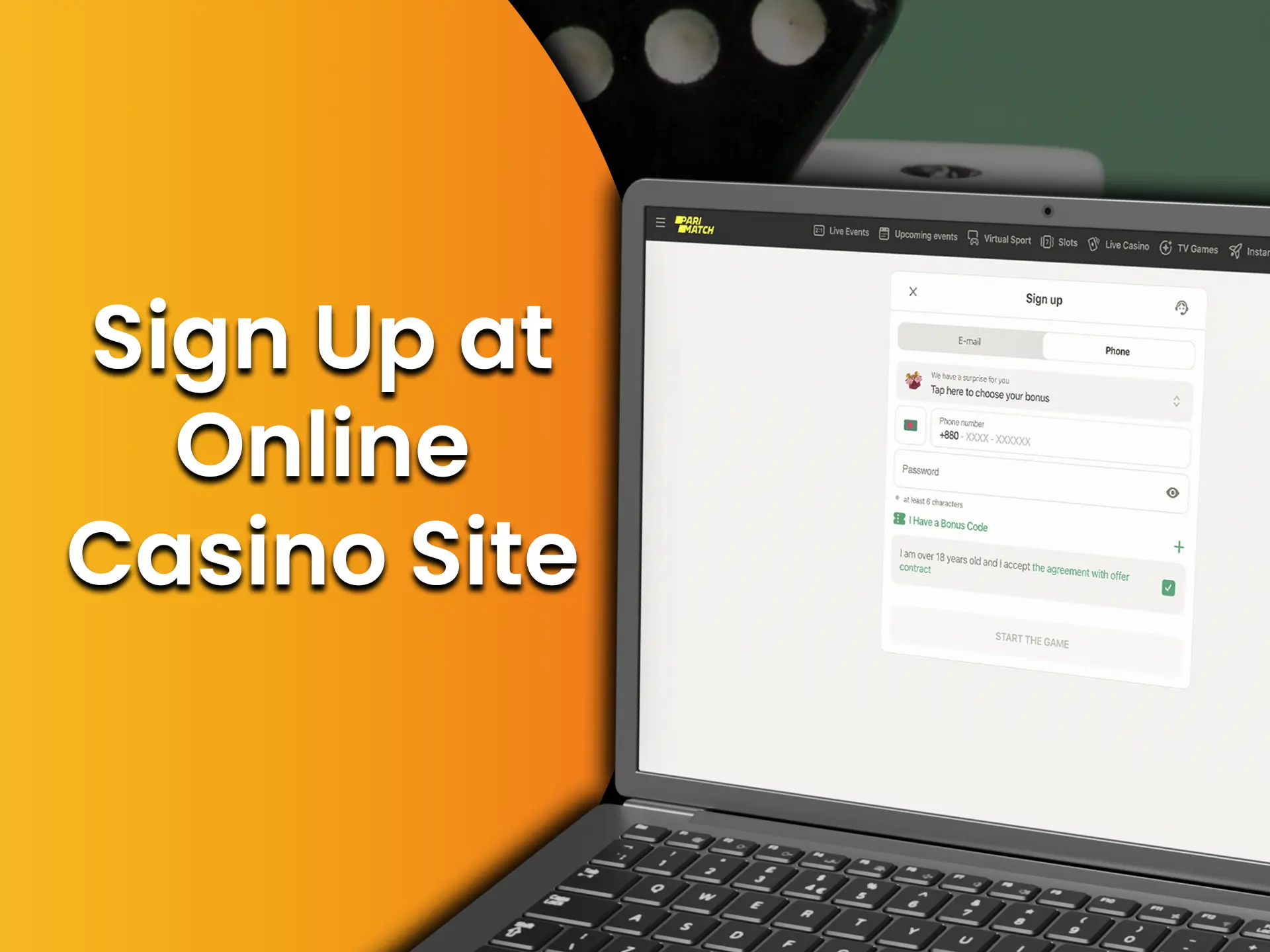 Start your introduction to Jhandi Munda with a simple online casino registration.