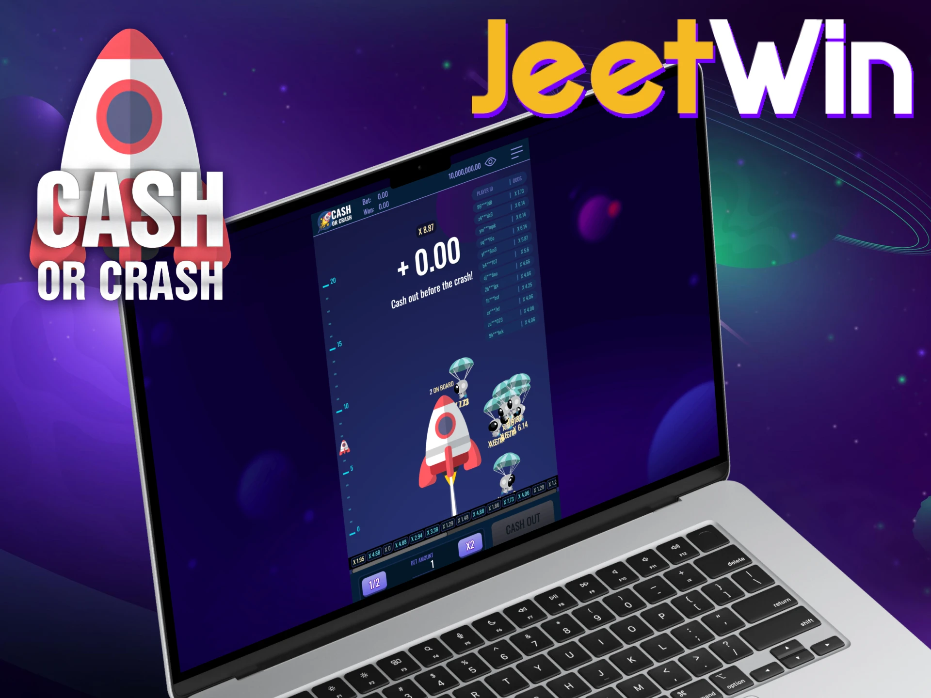 Get your cash at Jeetwin in Cash or Crash game.