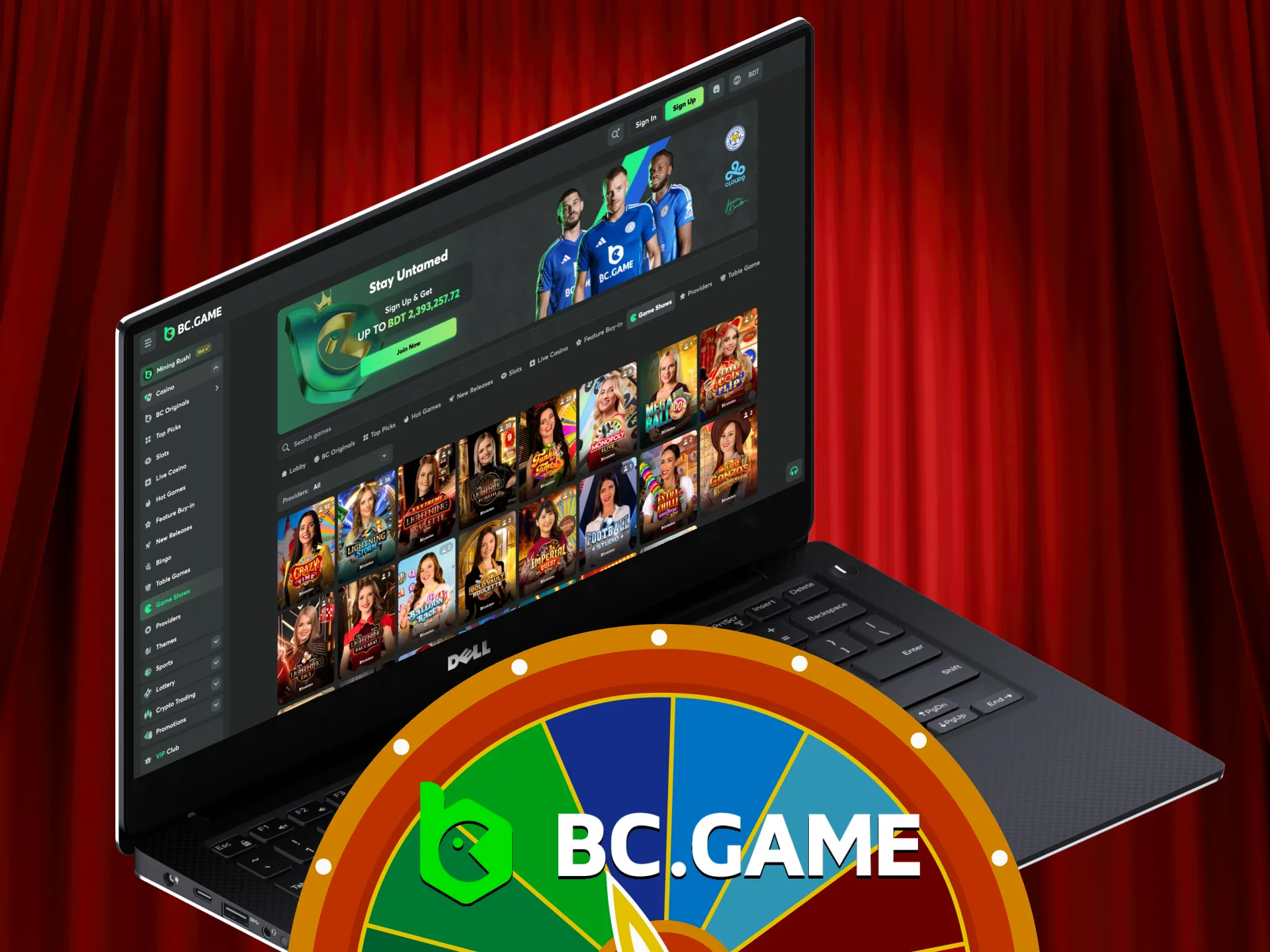 To access show games on BC Game, register an account.