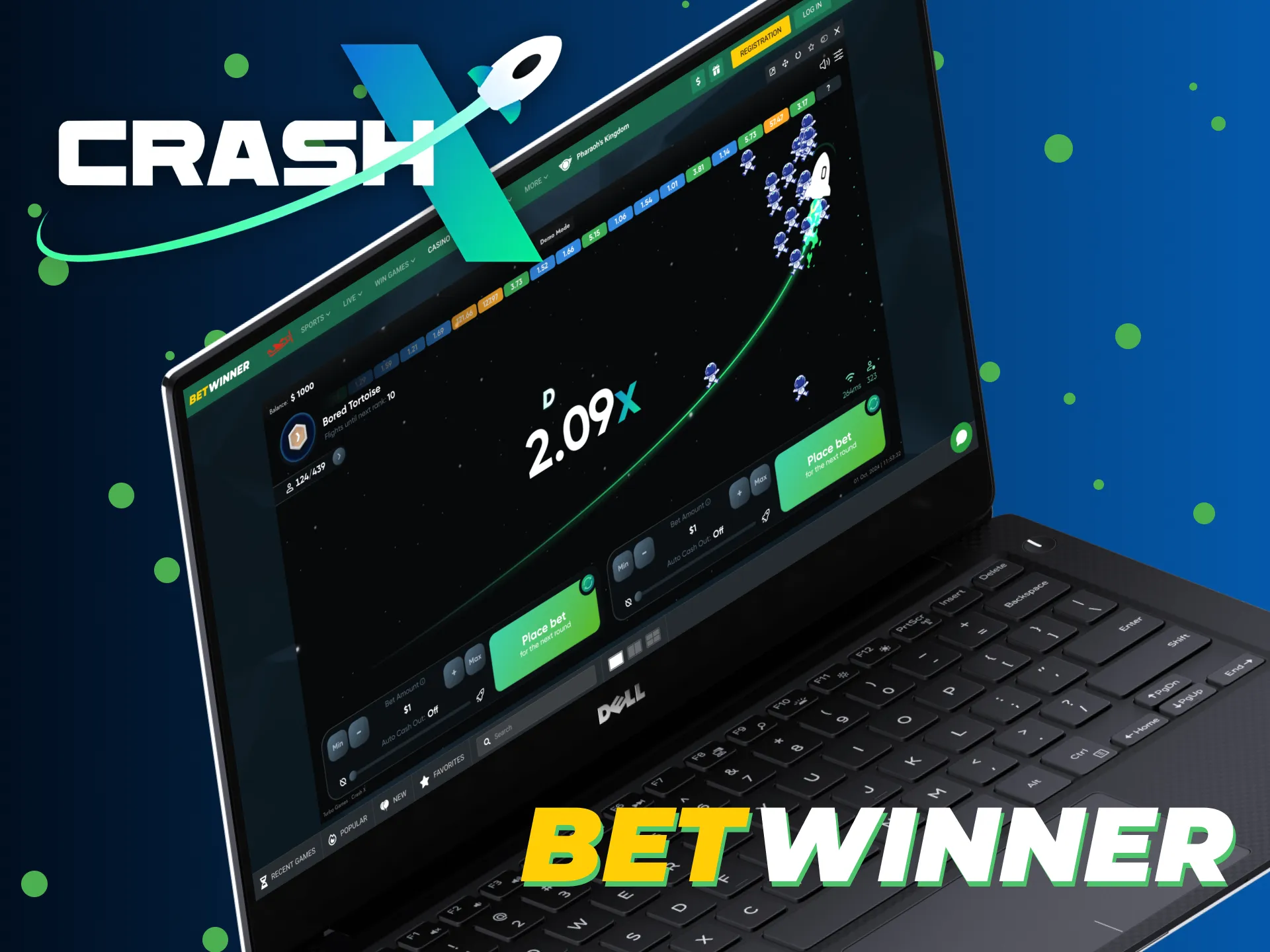 Find CrashX among many other games and enjoy it with Betwinner.