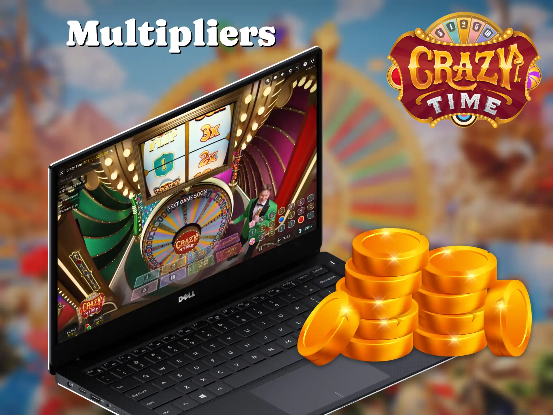 Maximize your winnings in Crazy Time game.