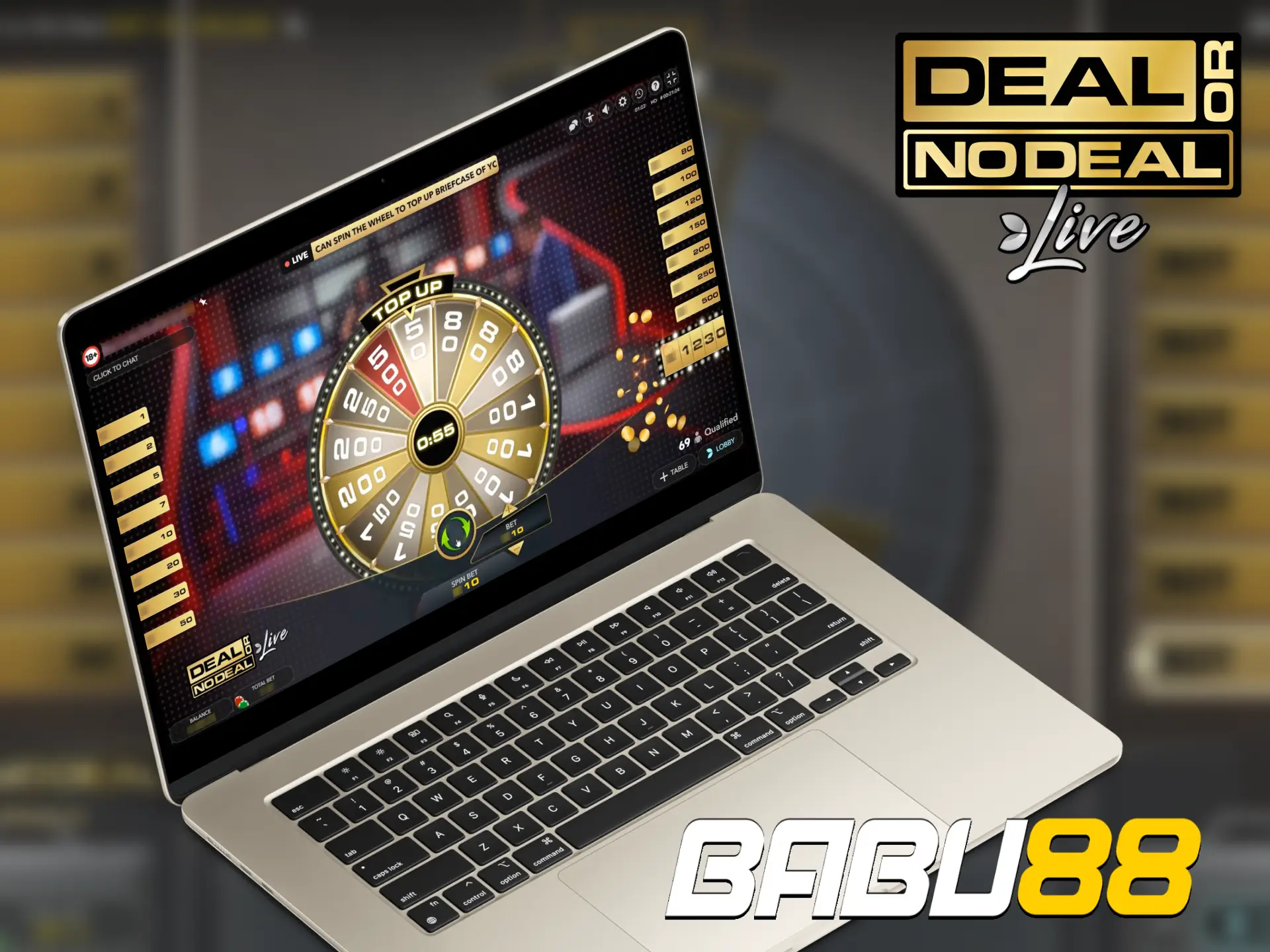 Play Deal or No Deal on the Babu88 online casino website.