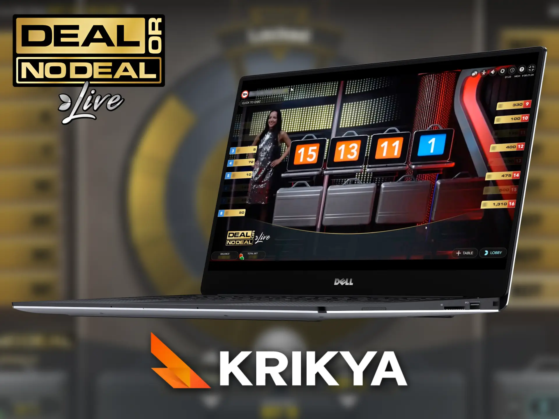 Krikya is an excellent choice for playing Deal or No Deal.