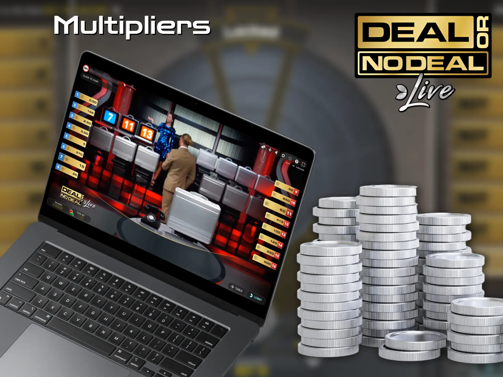 Increase your winnings in Deal or No Deal game.