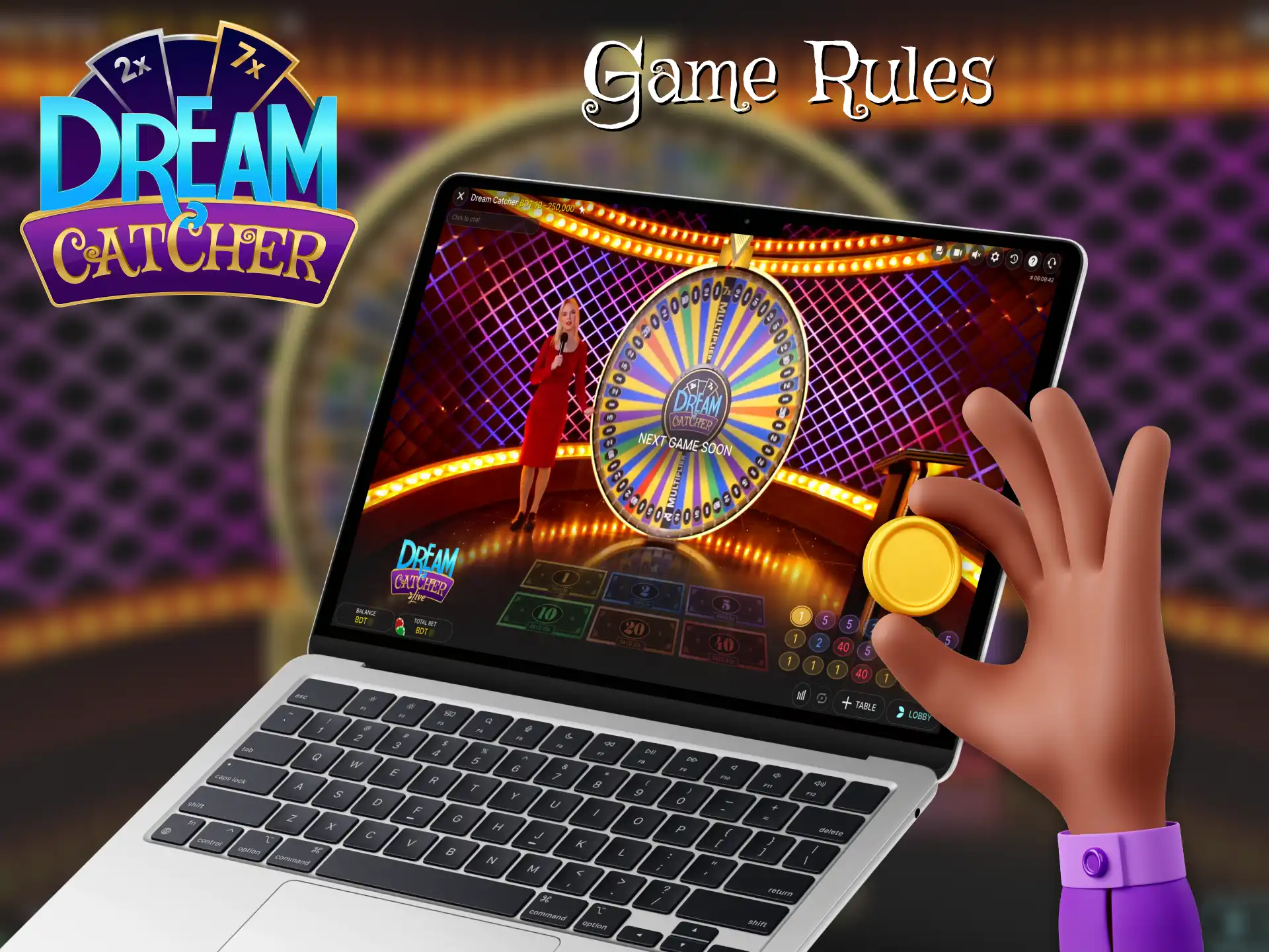 The Dream Catcher game is easy to play.