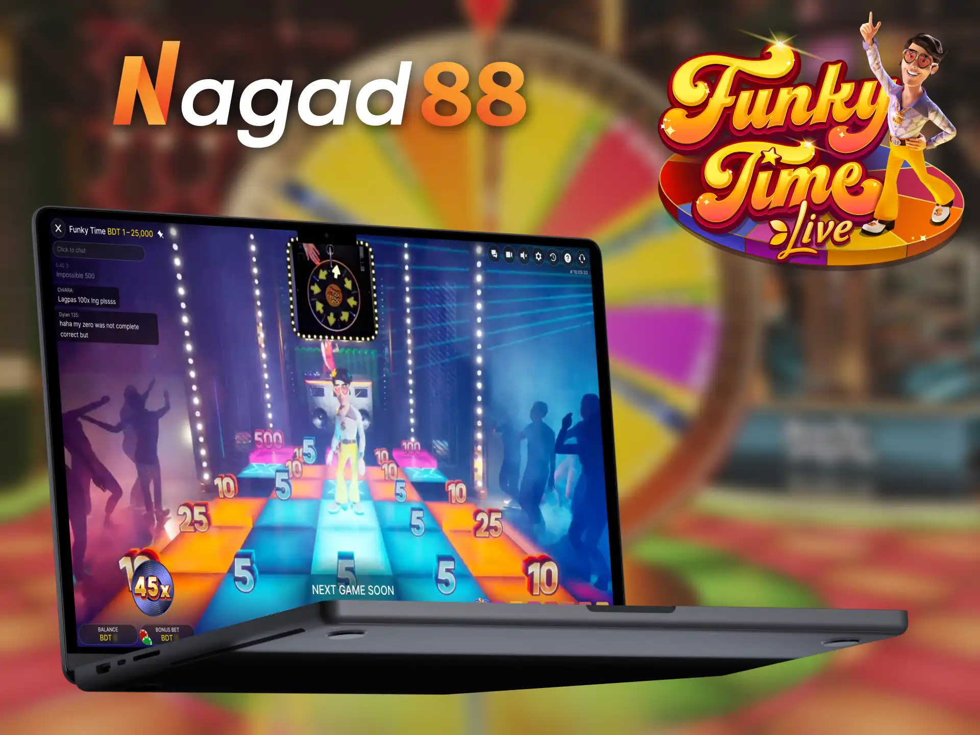 Nagad88 offers Funky Time and gives welcome bonuses.