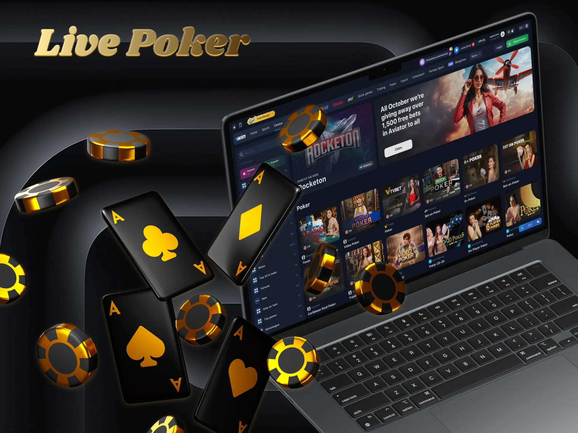 Live Poker is the most exciting online casino game.