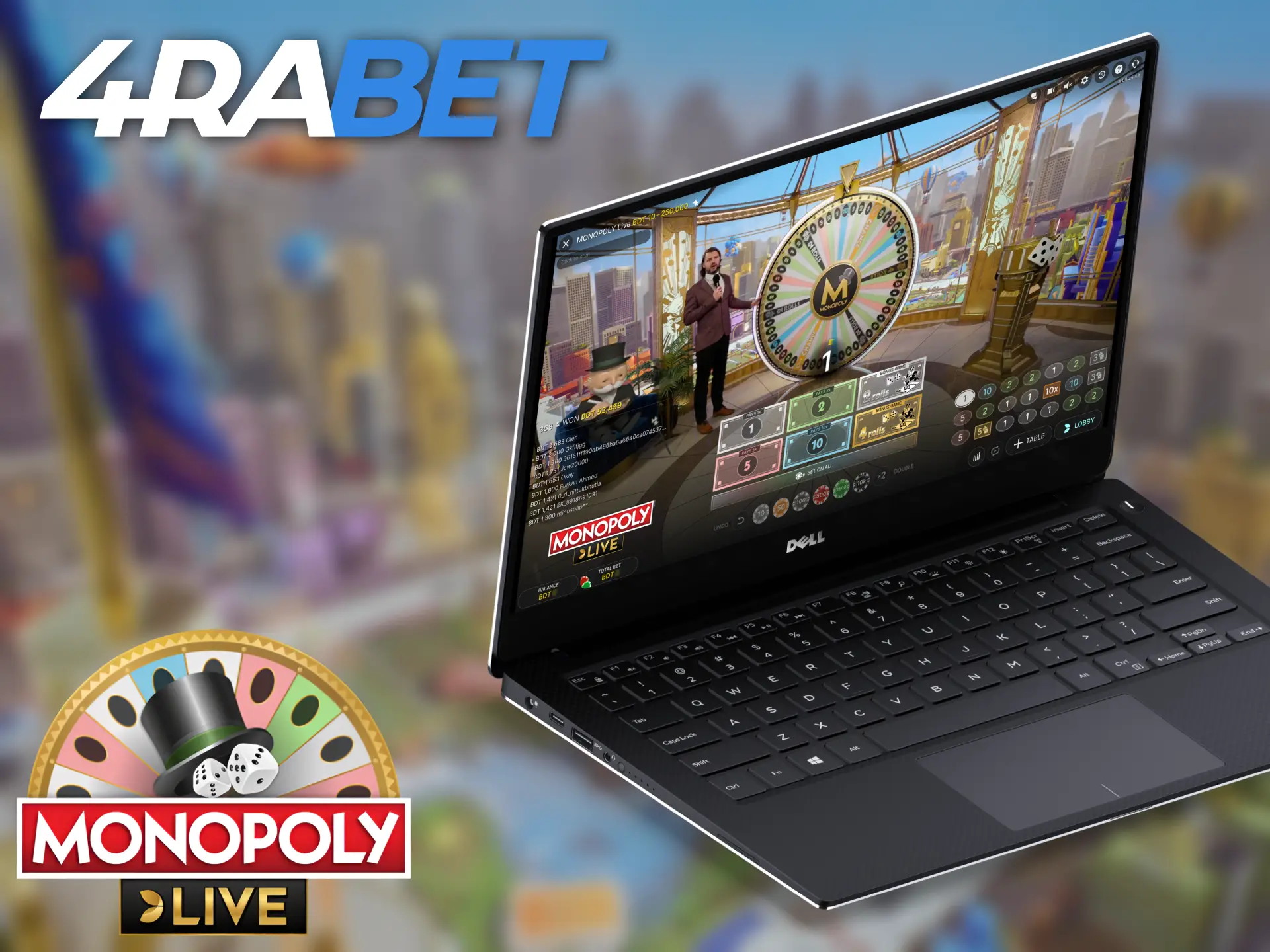 Enjoy Monopoly Live with a great user experience at 4rabet.