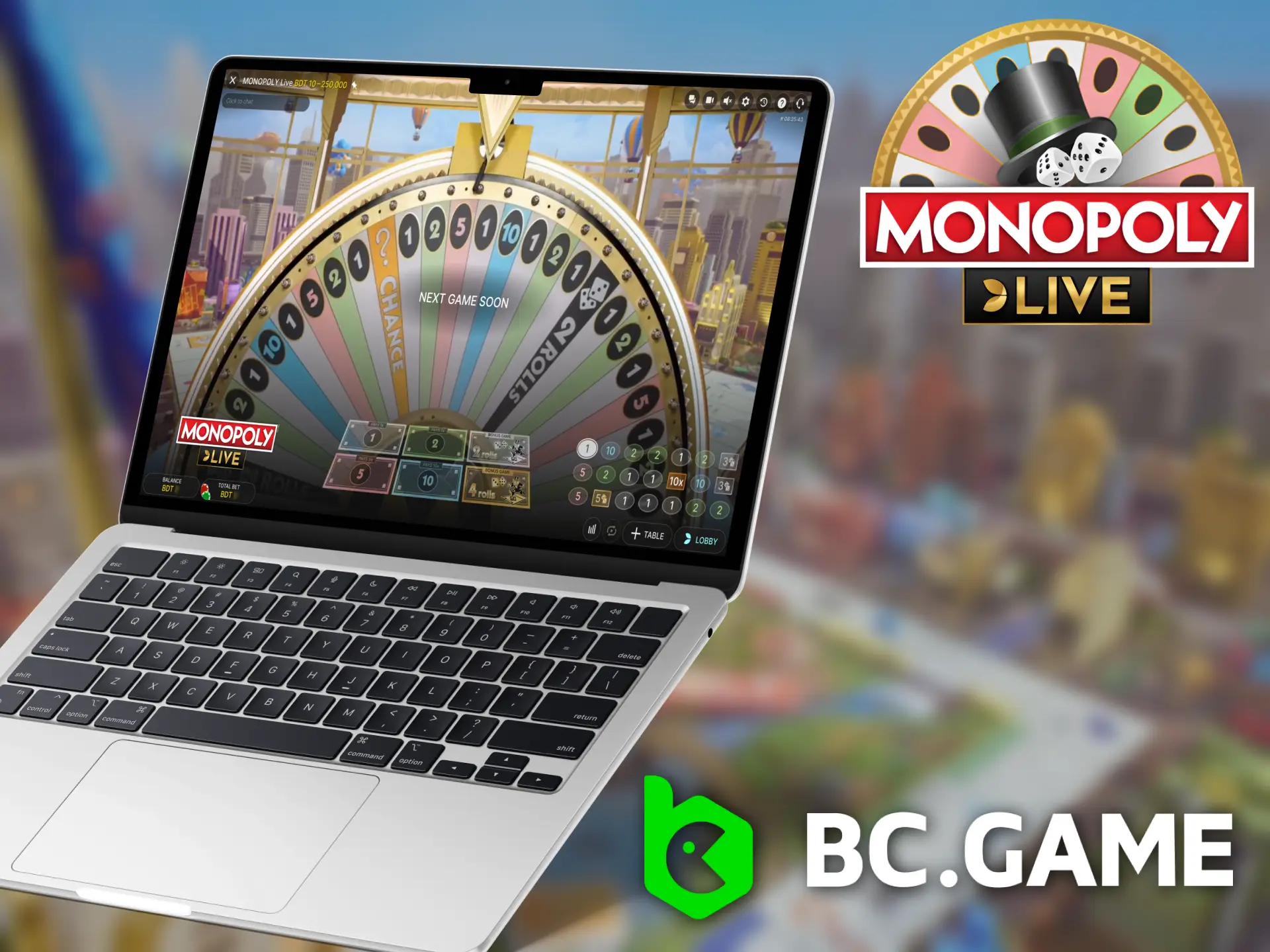 BC Game allows players to enjoy Monopoly Live.