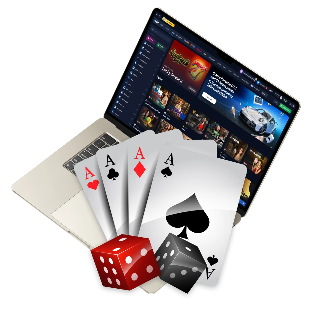 Play poker online for real money.