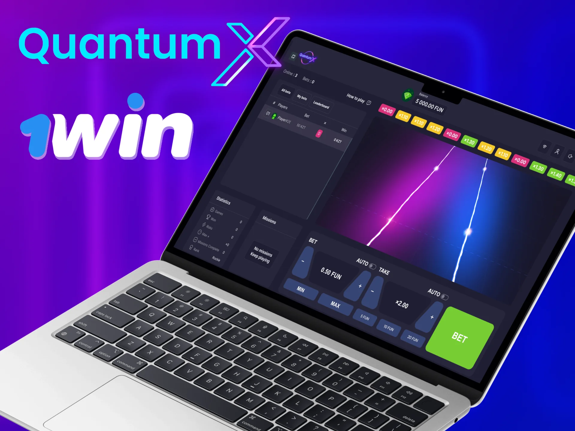 Register on 1Win and play Quantum X game.