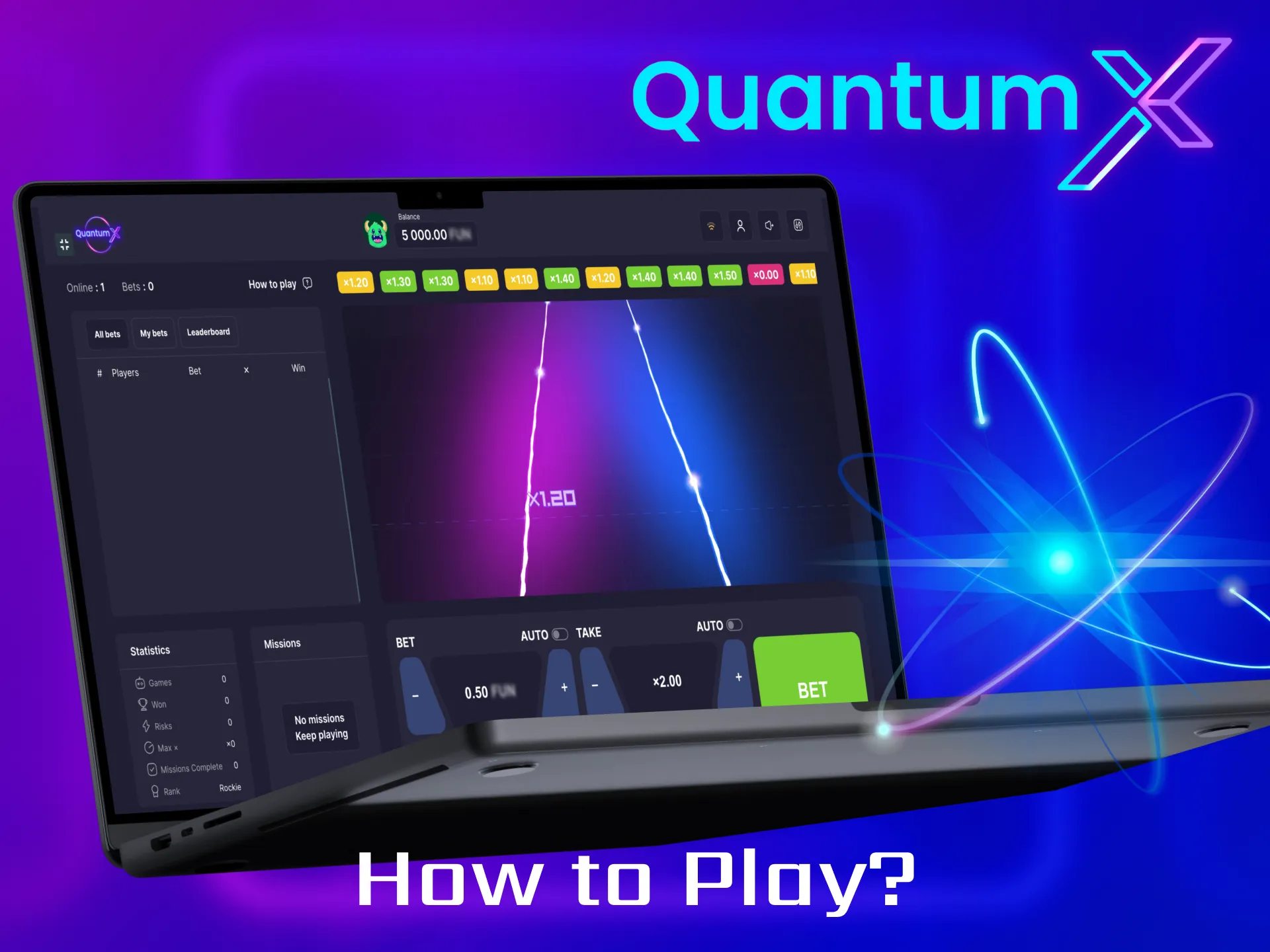 Join and start playing Quantum X for real money.