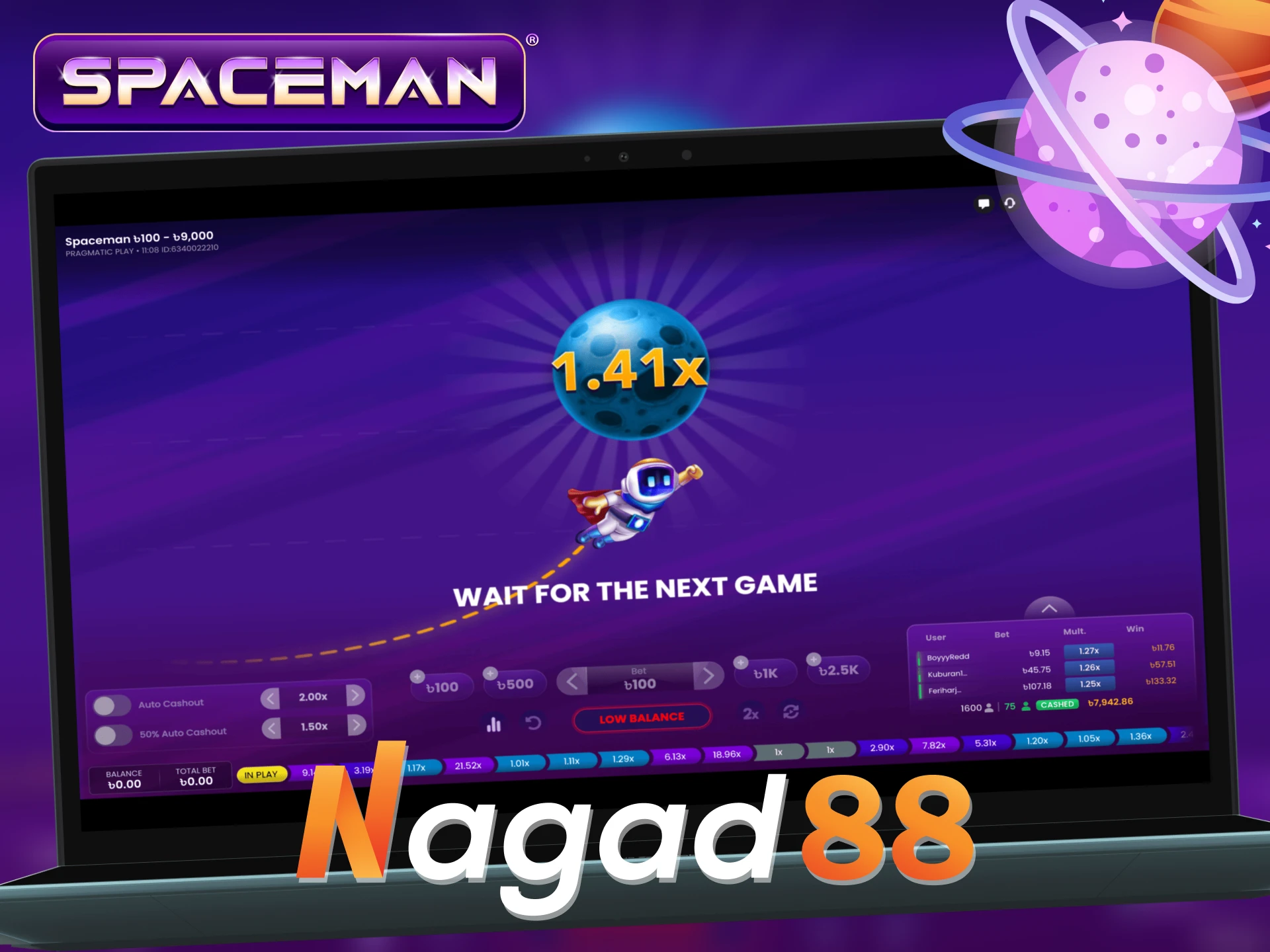 Nagad88 provides a seamless experience for Spaceman game.