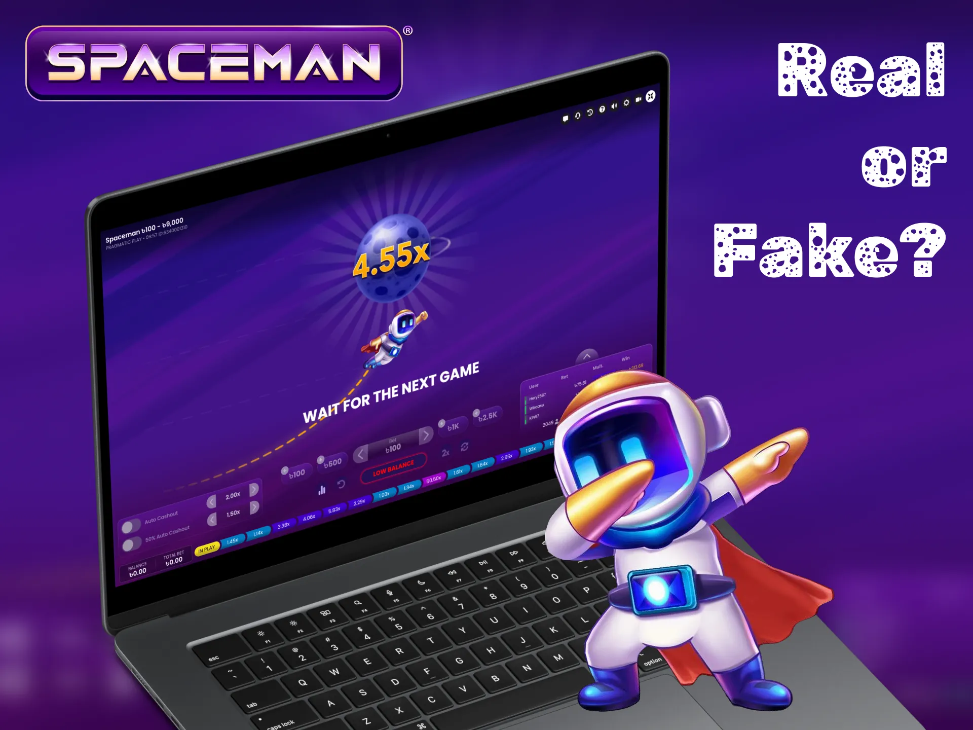 Spaceman is an official and licensed online casino game.