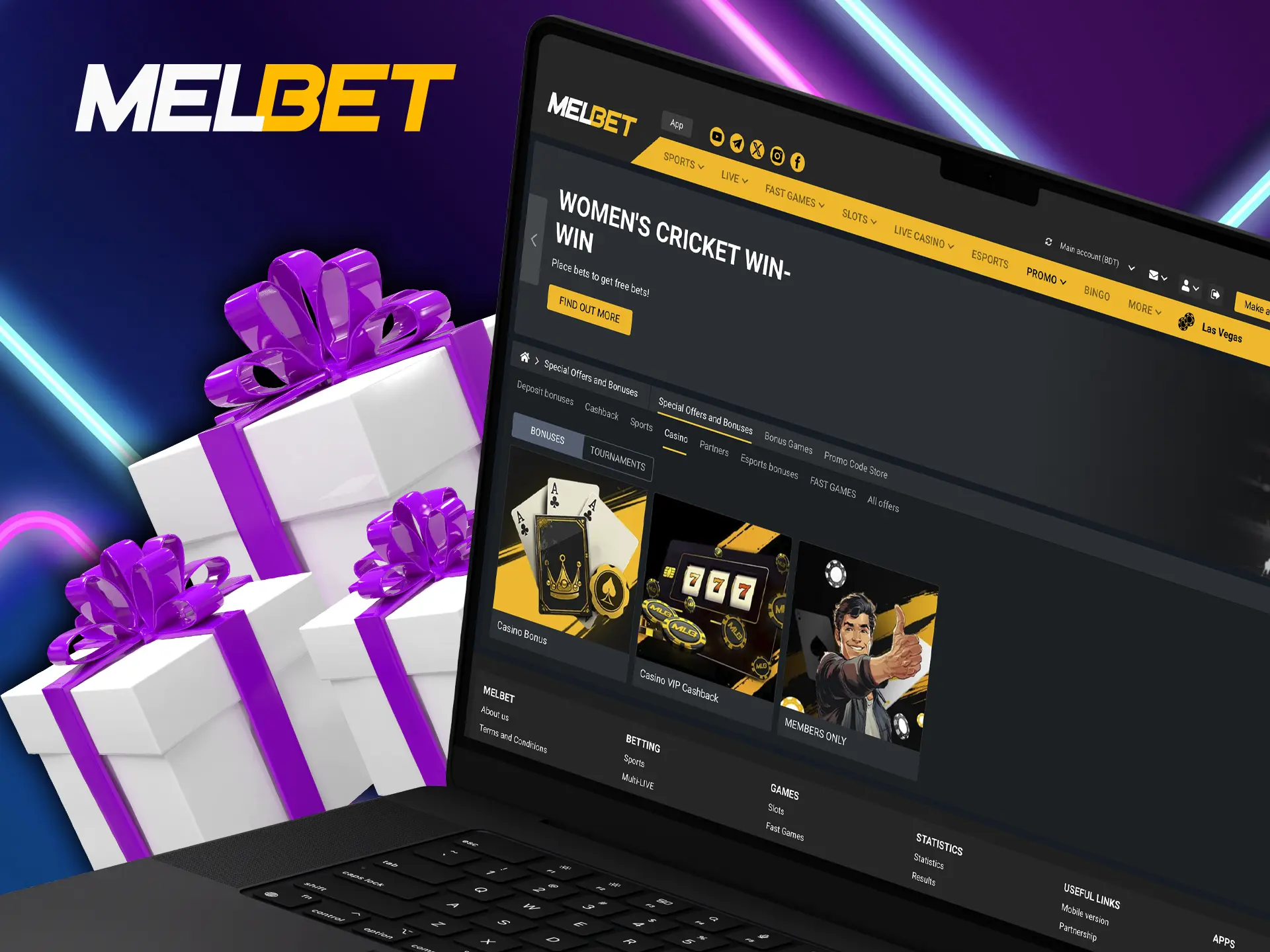 Top up your balance and claim one of the biggest bonuses from Melbet Casino.