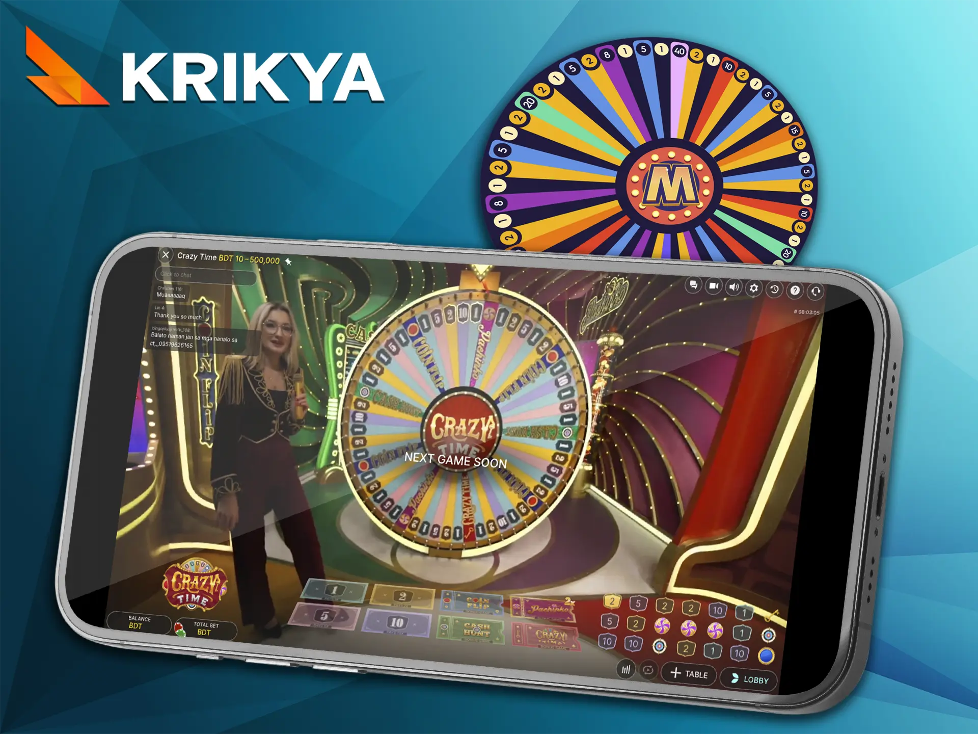 Enjoy colourful game shows on the app from Krikya.