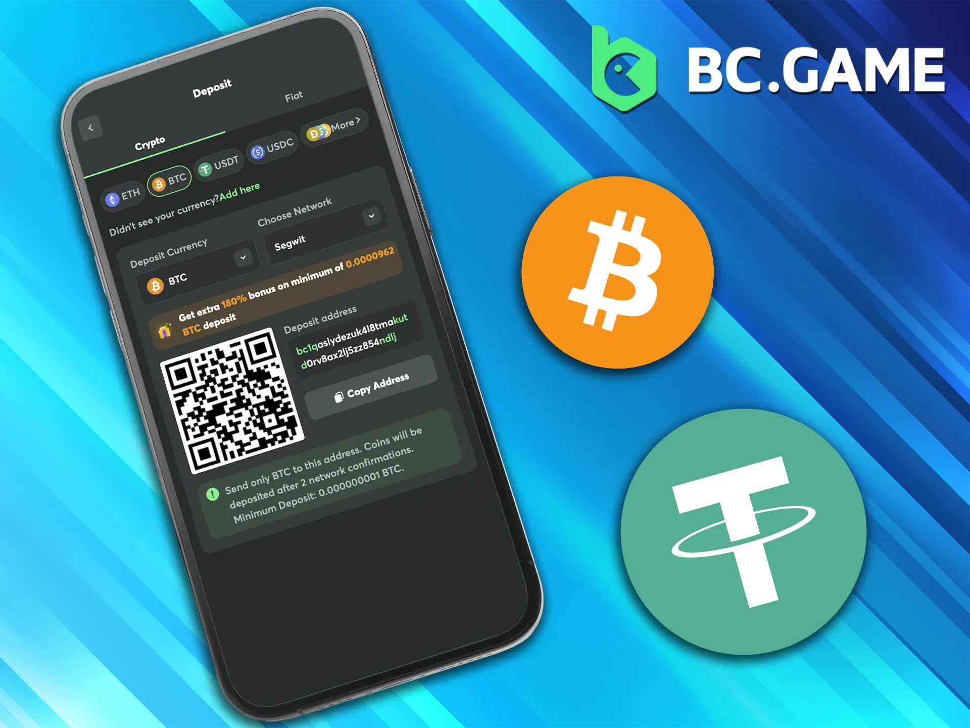 Learn about the main features of filling your BC Game casino account with cryptocurrency.