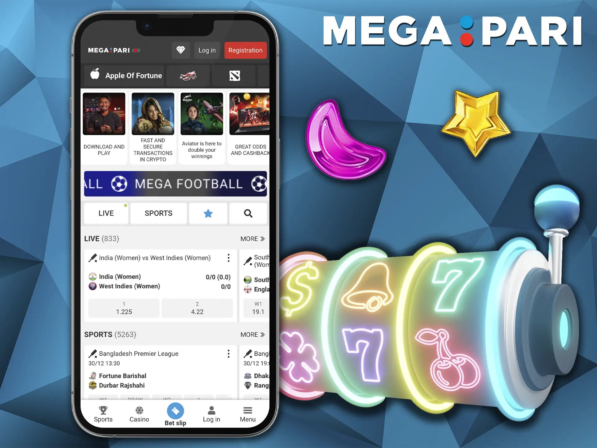 The Megapari app is completely legal and available to every gambling enthusiast.