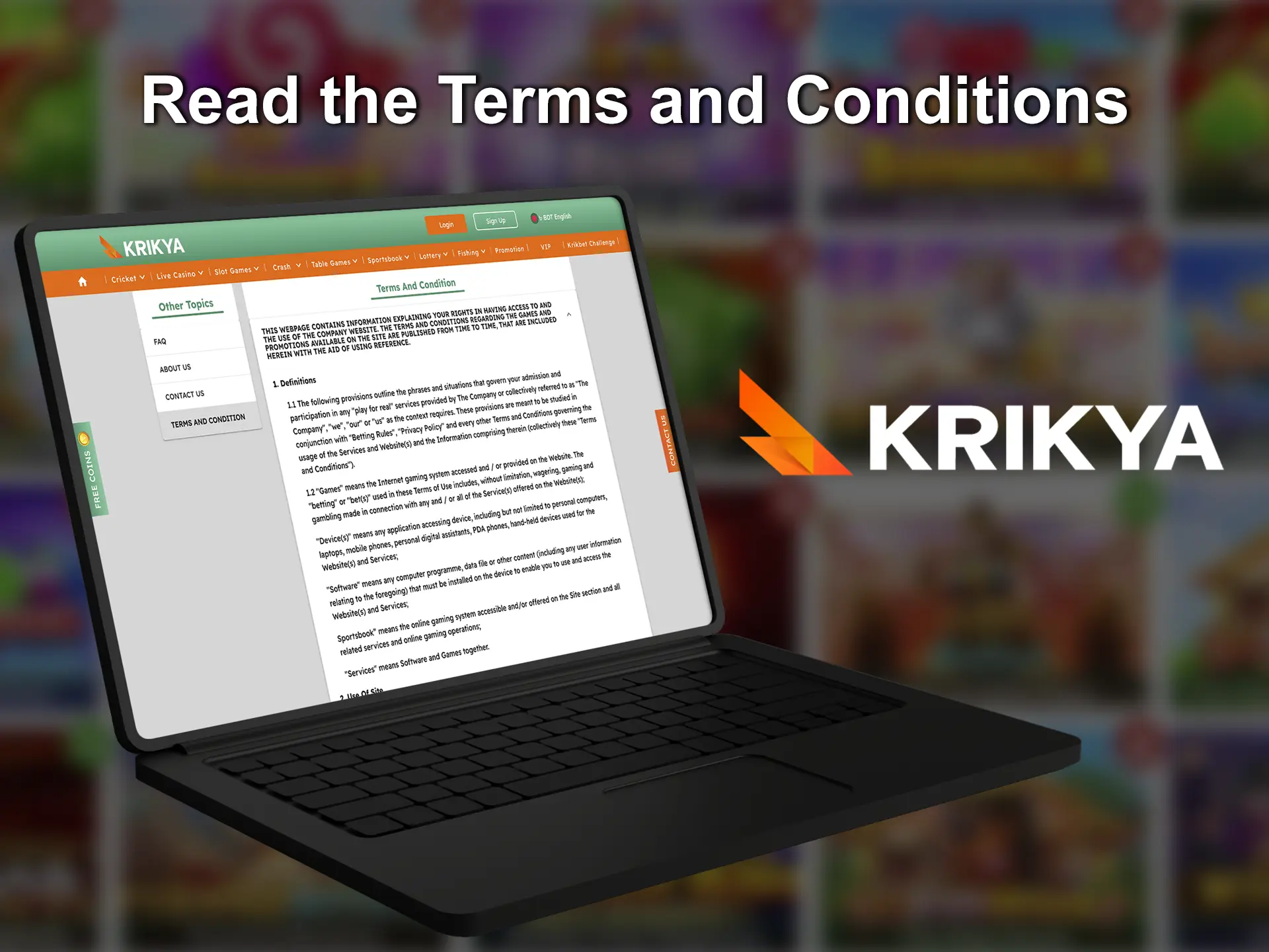 Learn the basic rules of the Krikya gambling site.