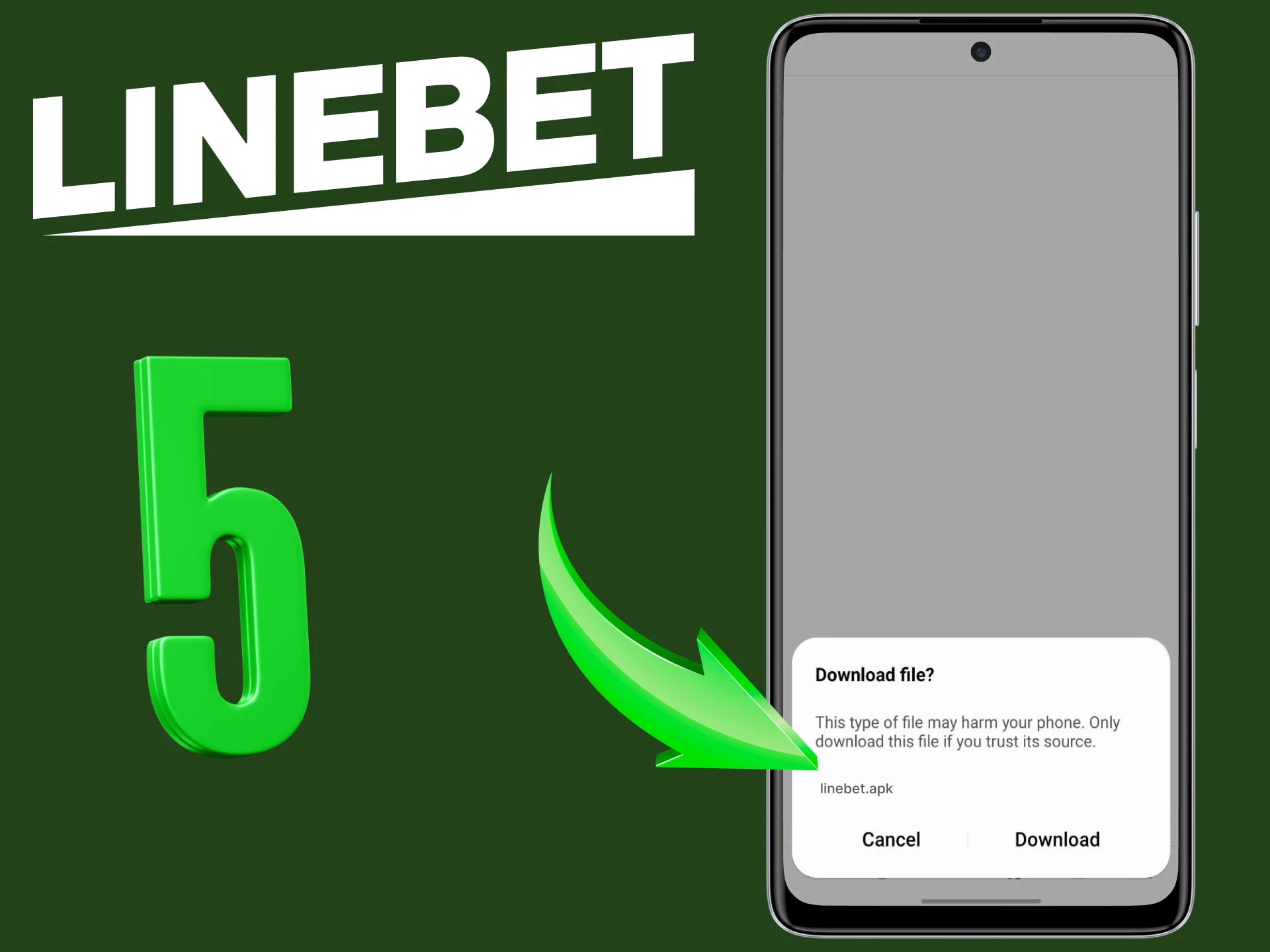 Install the downloaded Linebet casino apk file.