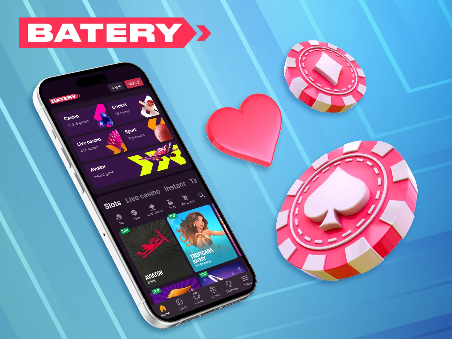 Hit the jackpot with the Batery app.