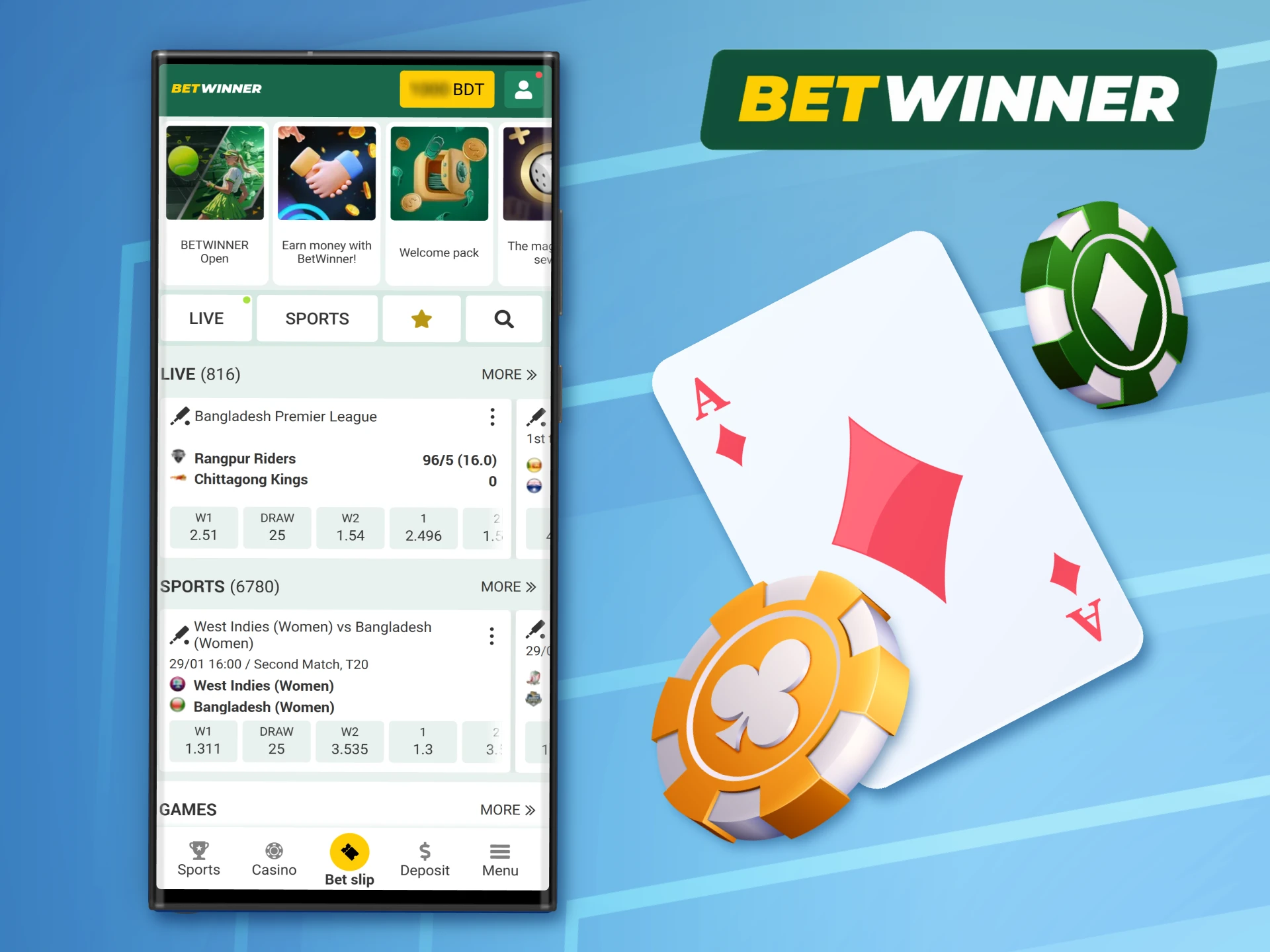 Elevate your gaming at the BetWinner app.