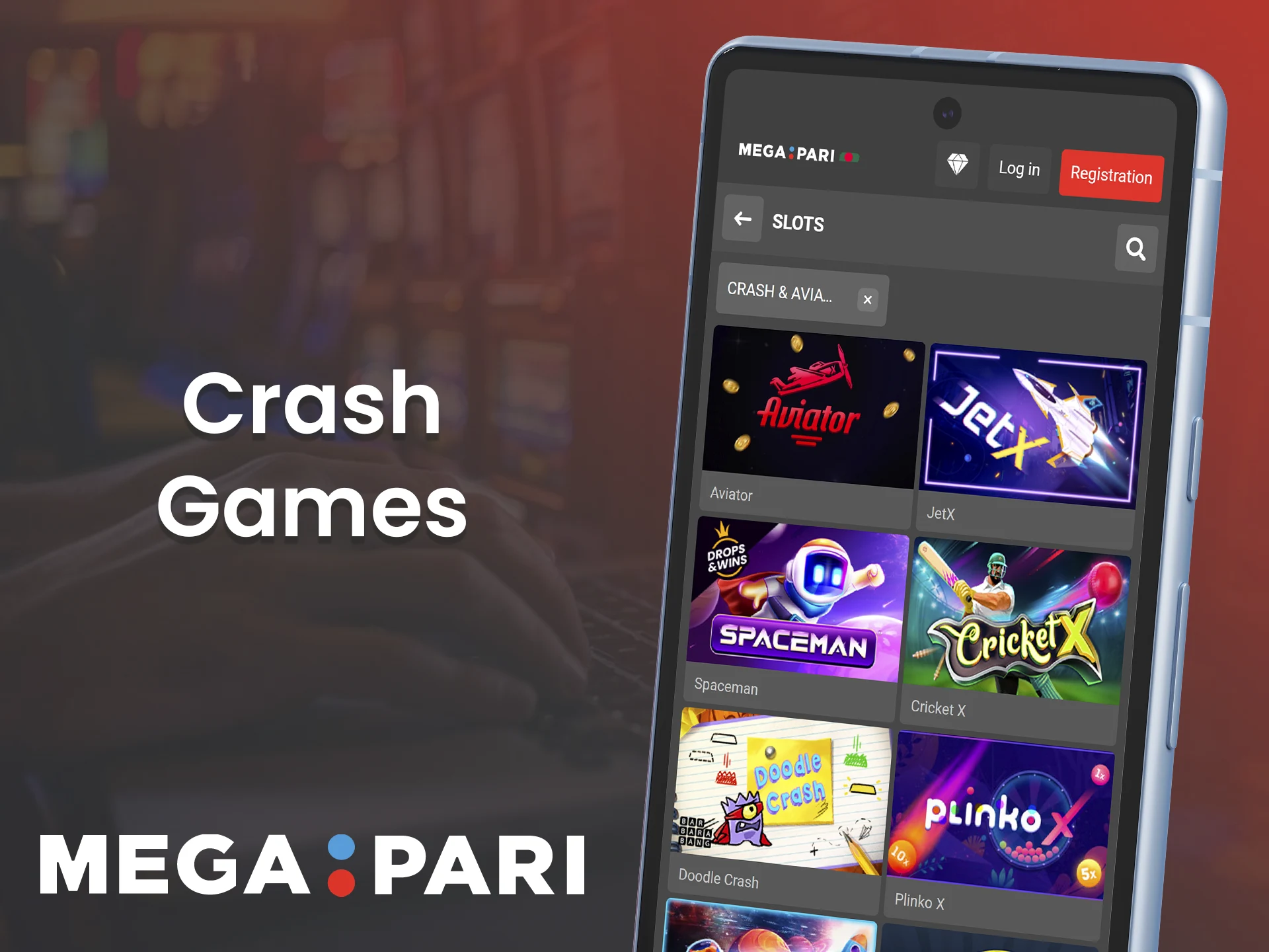 Megapari features crash games that bring a unique style of play.