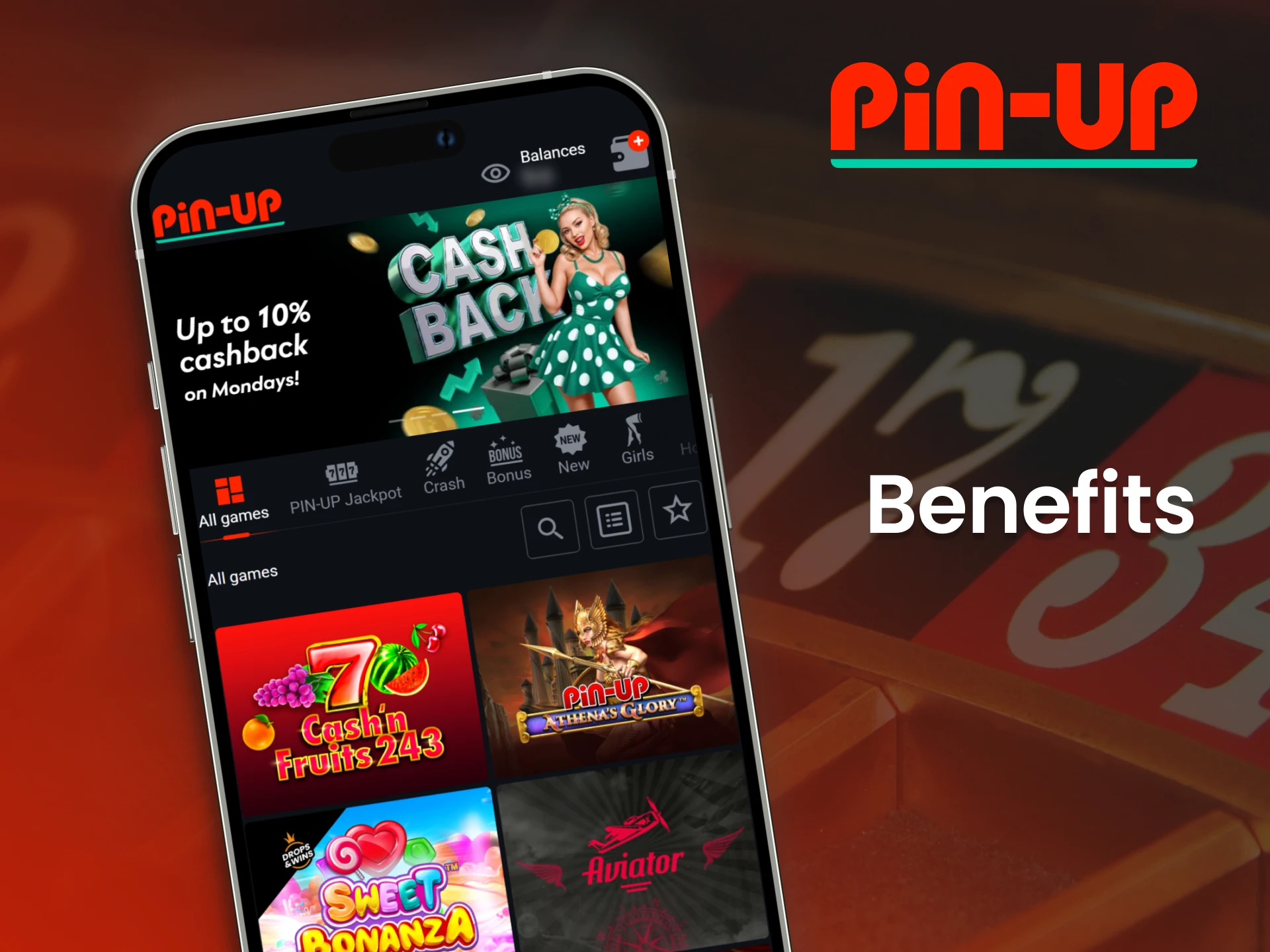 Experience the thrill of over 5000 exciting casino games on the Pin Up app.