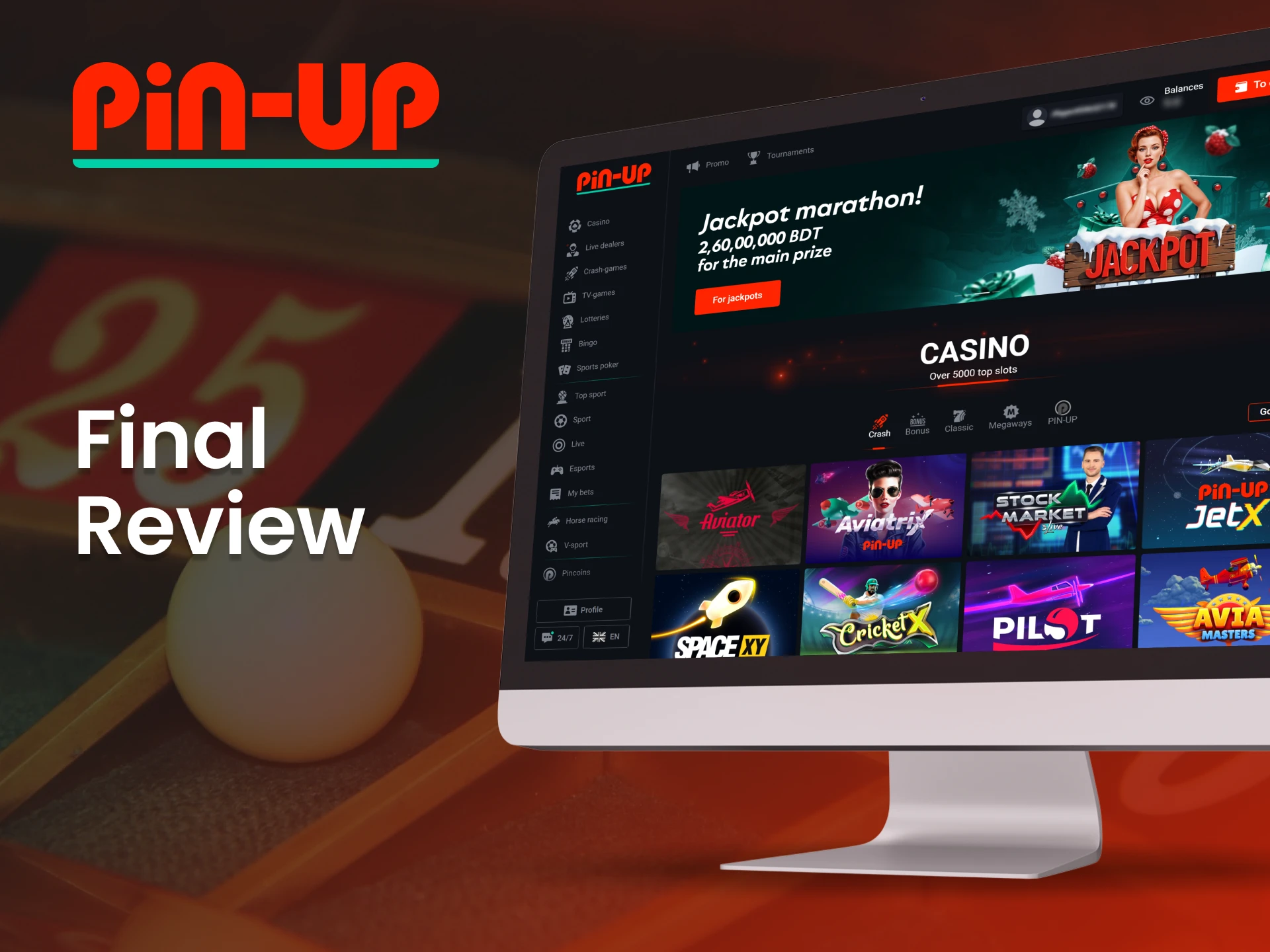 Play your favorite casino games online in Bangladesh at the Pin Up platform.