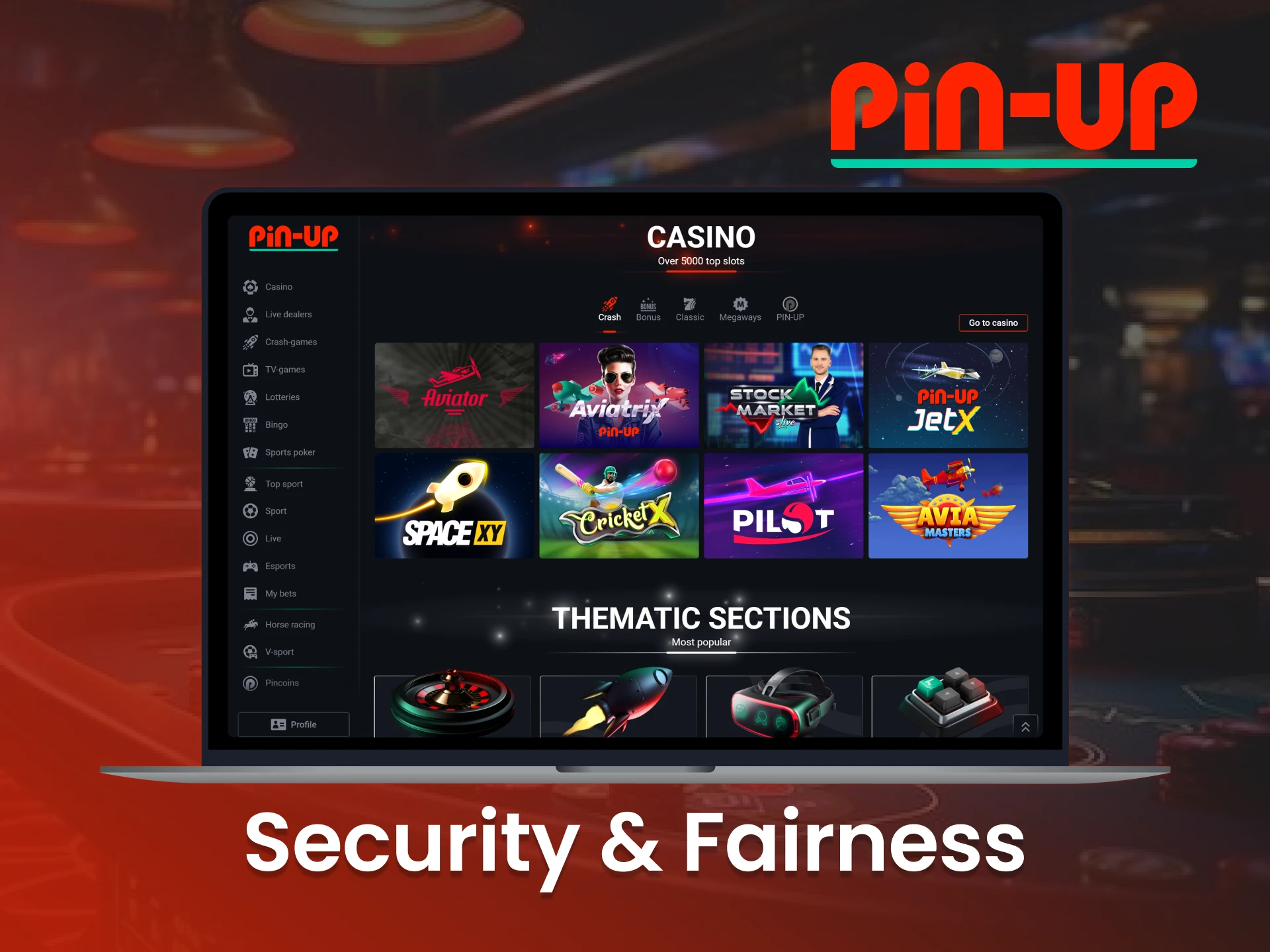 Pin Up online casino is dedicated to maintaining high security standards.